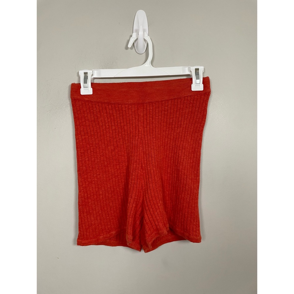 Free People Beach Zuma Ribbed Sweater Shorts in Red Size Small Casual Summer